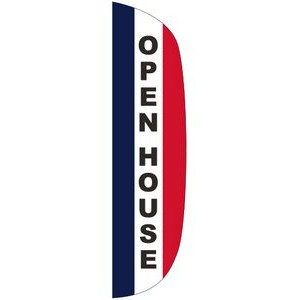 "OPEN HOUSE" 3' x 12' Message Flutter Flag