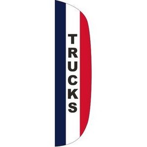 "TRUCKS" 3' x 12' Message Flutter Flag