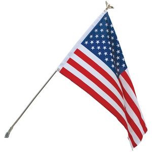 Silver Promotional Home Set with 3' x 5' Cotton US Flag