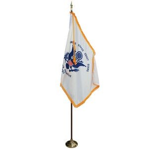 8' Pole & 3' x 5' Flag - Coast Guard Indoor Presentation Set