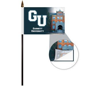 4" x 6" Stick Flag with Plastic Liner