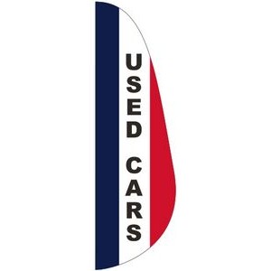 "USED CARS" 3' x 10' Message Feather Flag
