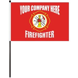 12" x 18" Firefighter Stick Flag