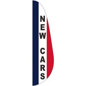 "NEW CARS" 3' x 12' Message Feather Flag