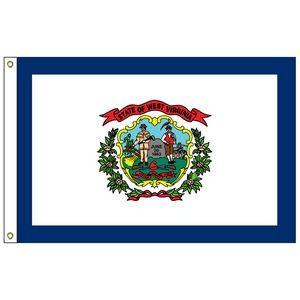 West Virginia 6' x 10' Nylon Flag w/ Heading & Grommets