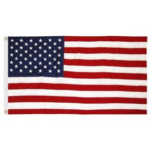 5' x 9.5' Cotton U.S. Flag with Heading & Grommets