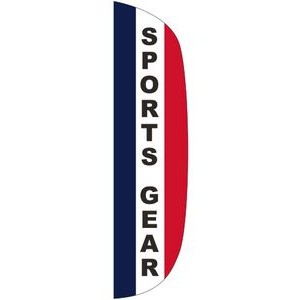 "SPORTS GEAR" 3' x 12' Message Flutter Flag
