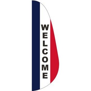 "WELCOME" 3' x 10' Message Feather Flag