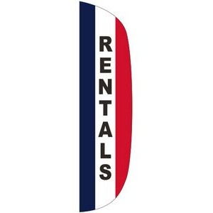 "RENTALS" 3' x 15' Message Flutter Flag