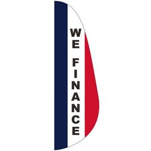 "WE FINANCE" 3' x 10' Message Feather Flag