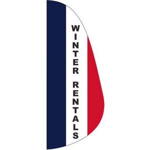 "WINTER RENTALS" 3' x 8' Message Flutter Flag