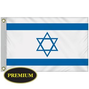 Israel 2' x 3' Outdoor Knit Polyester Flag w/ Heading & Grommets