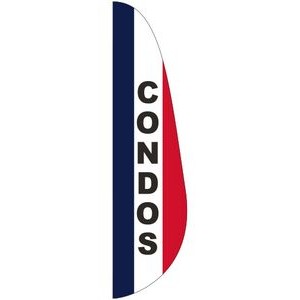 "CONDOS" 3' x 15' Message Feather Flag