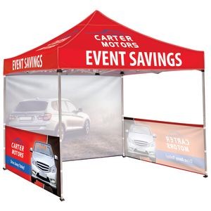 10' Square Canopy Tent W/One Full Wall and Two Half Walls