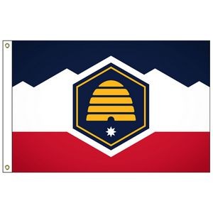 Utah (2024) 4' x 6' Nylon Flag w/ Heading & Grommets