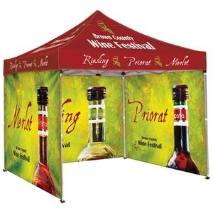 10' Square Canopy Tent W/Three Double Sided Full Walls