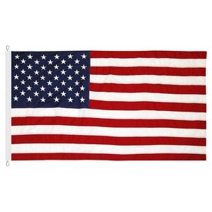 8' x 12' Cotton U.S. Flag with Rope & Thimble