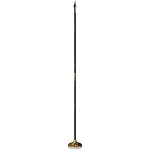 8' x 1-1/4" Flagpole Mounting Set w/Gold Spear Top Ornament