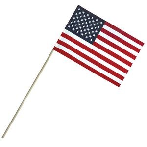 6" x 9" Economy Cotton U.S. Stick Flags on a 18" Dowel