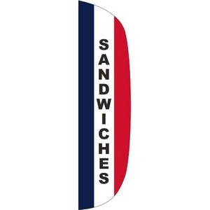 "SANDWICHES" 3' x 15' Message Flutter Flag