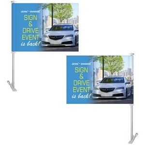 11.5" x 15" Double Sided Digitally Printed Custom Car Flag