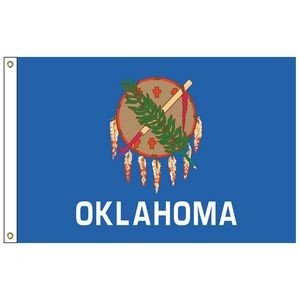 Oklahoma 3' x 5' Nylon Flag w/ Heading & Grommets