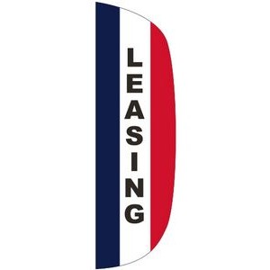 "LEASING" 3' x 10' Message Flutter Flag