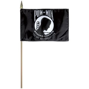 4'' x 6" POW-MIA Mounted Cotton Flag