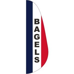 "BAGELS" 3' x 10' Message Feather Flag