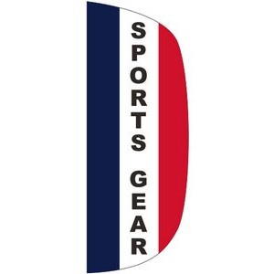"SPORTS GEAR" 3' x 8' Message Flutter Flag