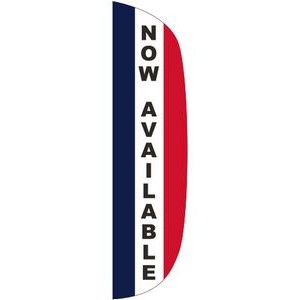 "NOW AVAILABLE" 3' x 12' Message Flutter Flag