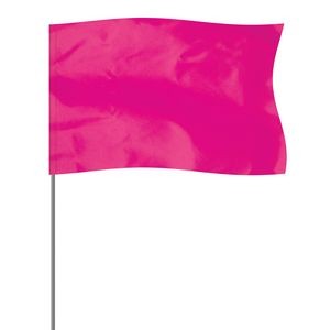 Pink 5" x 8" Marker Flag on a 36" Wire