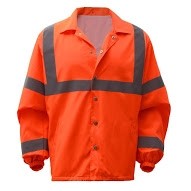 GSS™ Standard Class 3 Snap-Button Orange Windbreaker Jacket