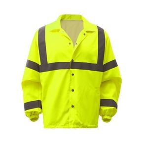 GSS™ Economy Class 3 Snap-Button Lime Green Windbreaker Jacket