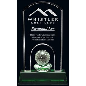 Optic Crystal Emerald Hills, Award Trophy, 9