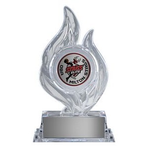 Krystal Flame Holder, Award Trophy, 7 7/