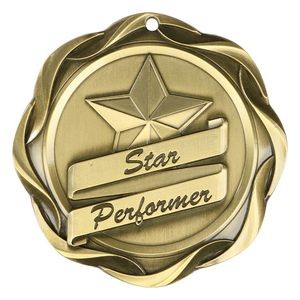 Fusion Medal - Star Medal - Performer - Antique Silver, 