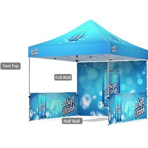 10x10 Canopy Full Package B with Double Sided Full Wall & Half Walls