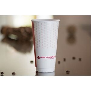20 Oz. Double Wall Large Run Flexography (Flexo) Printed Paper Hot Cups