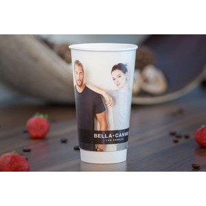 16 Oz. Double Wall Large Run Flexography (Flexo) Printed Paper Hot Cups