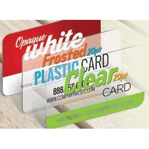 20 Point Clear Plastic Full Color Business Card w/Rounded Corners