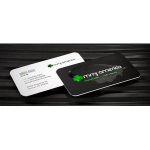 30 Mil White Plastic Full Color Business Card w/Rounded Corners