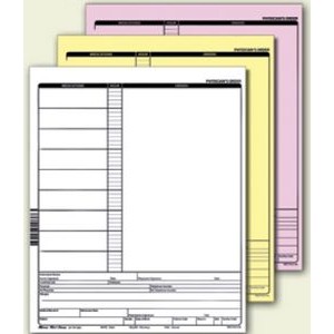 20 Lb. NCR 3-Part Stock Carbonless Forms (5½"x8½")