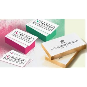 16 Point Laminated Painted EDGE Full Color Business Card w/2 Side Print