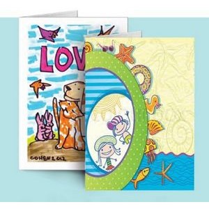 100 Lb. Gloss Cover Full Color 14 Pt. Greeting Card (4.25"x5.5")