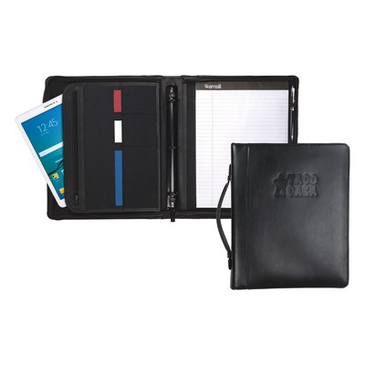 Regal Zipper Binder Padfolio w/iPad Pocket & Padded Handle