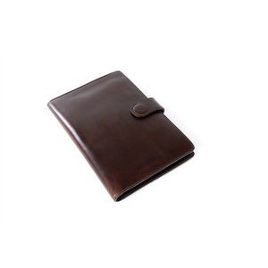 Vachetta Leather Padfolio Writing Journal w/ Tablet Sleeve - Walnut