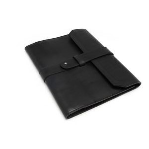 Vachetta Large Leather Padfolio - Onyx Black