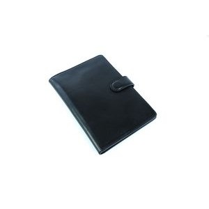 Vachetta Leather Padfolio Writing Journal w/ Tablet Sleeve - Onyx