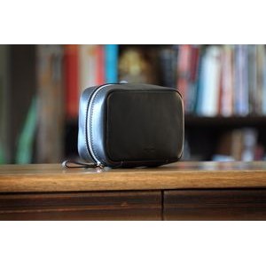 Tech Carry Case Calf w/Vachetta Leather Trim - Onyx